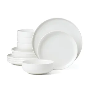 24 Seven White 12 Piece Dinnerware Set