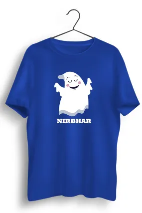 Aatma Nirbhar Graphic Printed Blue Tshirt