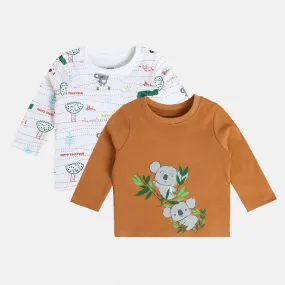 Animal Theme Full Sleeves T-Shirt- Pack Of 2