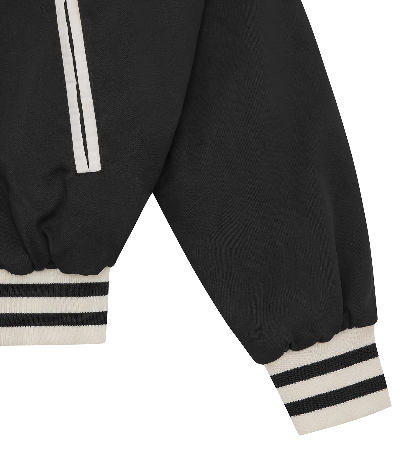 ARCH LOGO LIGHTWEIGHT VARSITY JACKET - BLACK