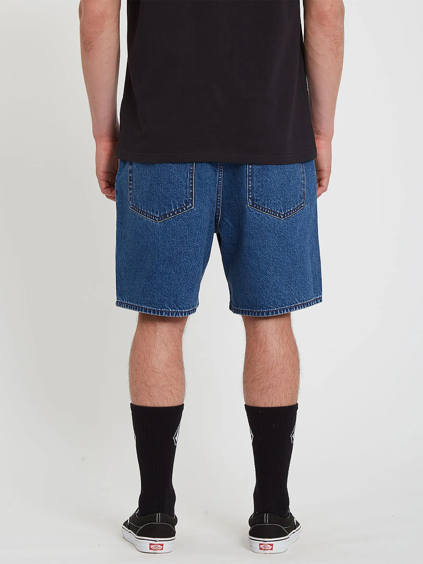 Billow Denim Shorts - Oliver Mid Blue