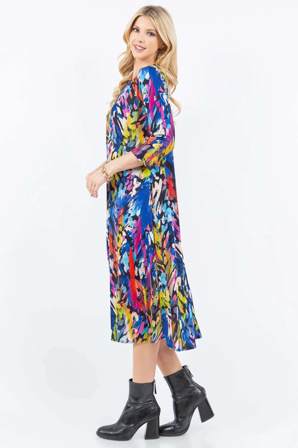 Brenda Watercolor Dress