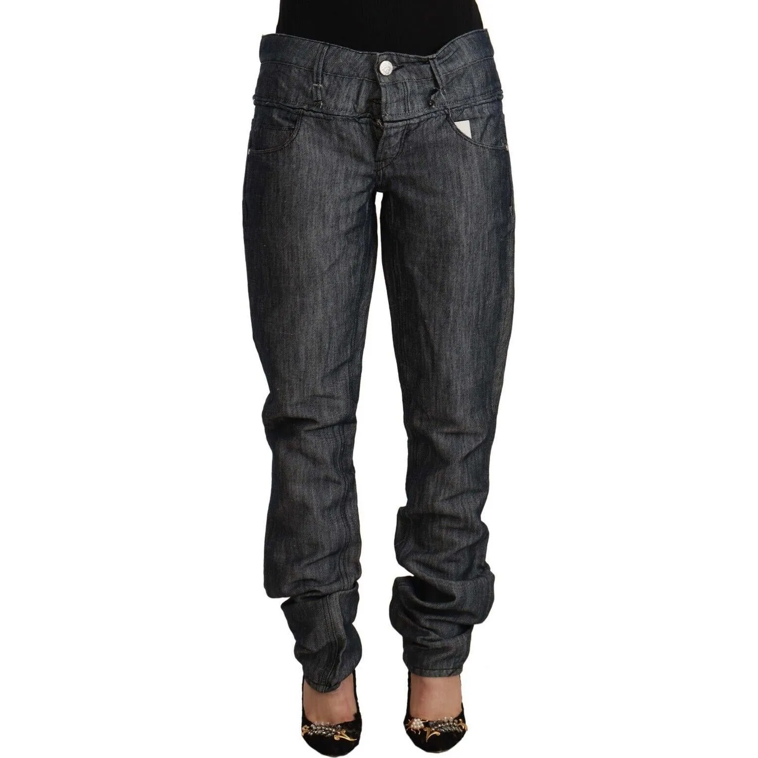 Chic Mid-Waist Straight-Cut Acht Jeans