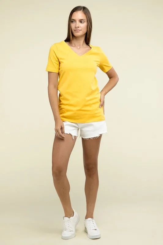 Cotton V-Neck Short Sleeve T-Shirts