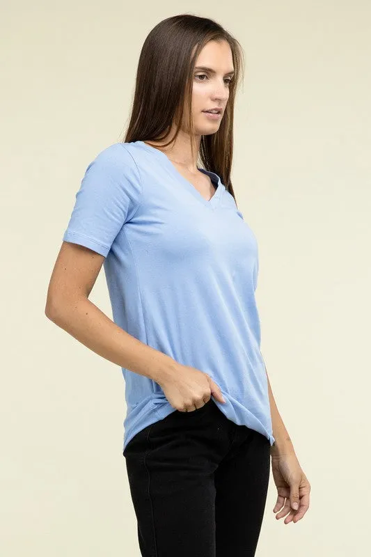 Cotton V-Neck Short Sleeve T-Shirts