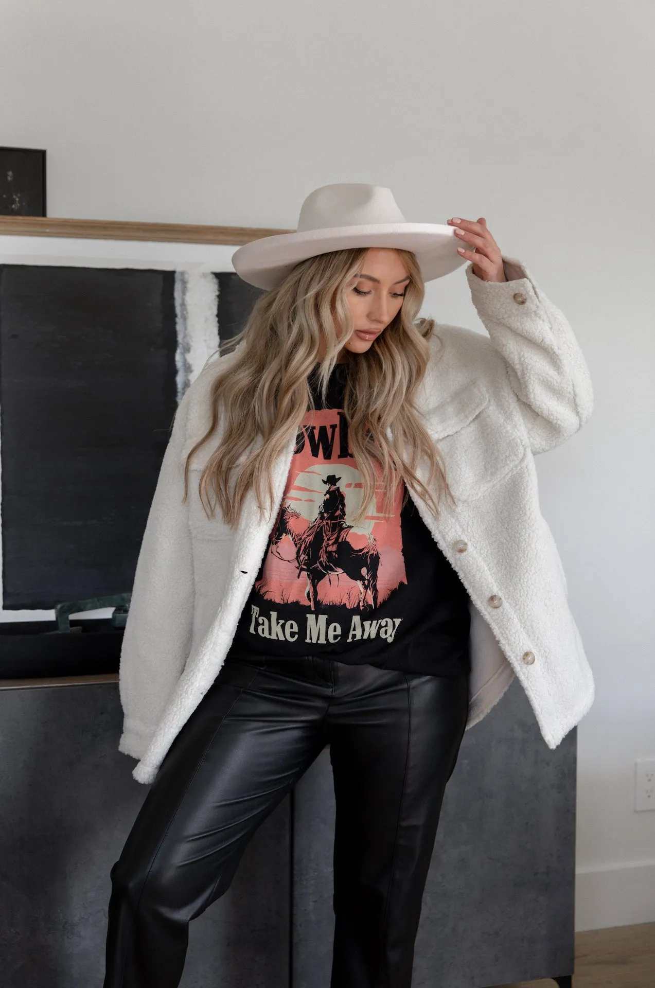 Cowboy Take Me Away Graphic Tee - Western