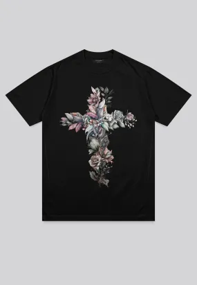 CROSS BLACK BOTANICAL T-SHIRT