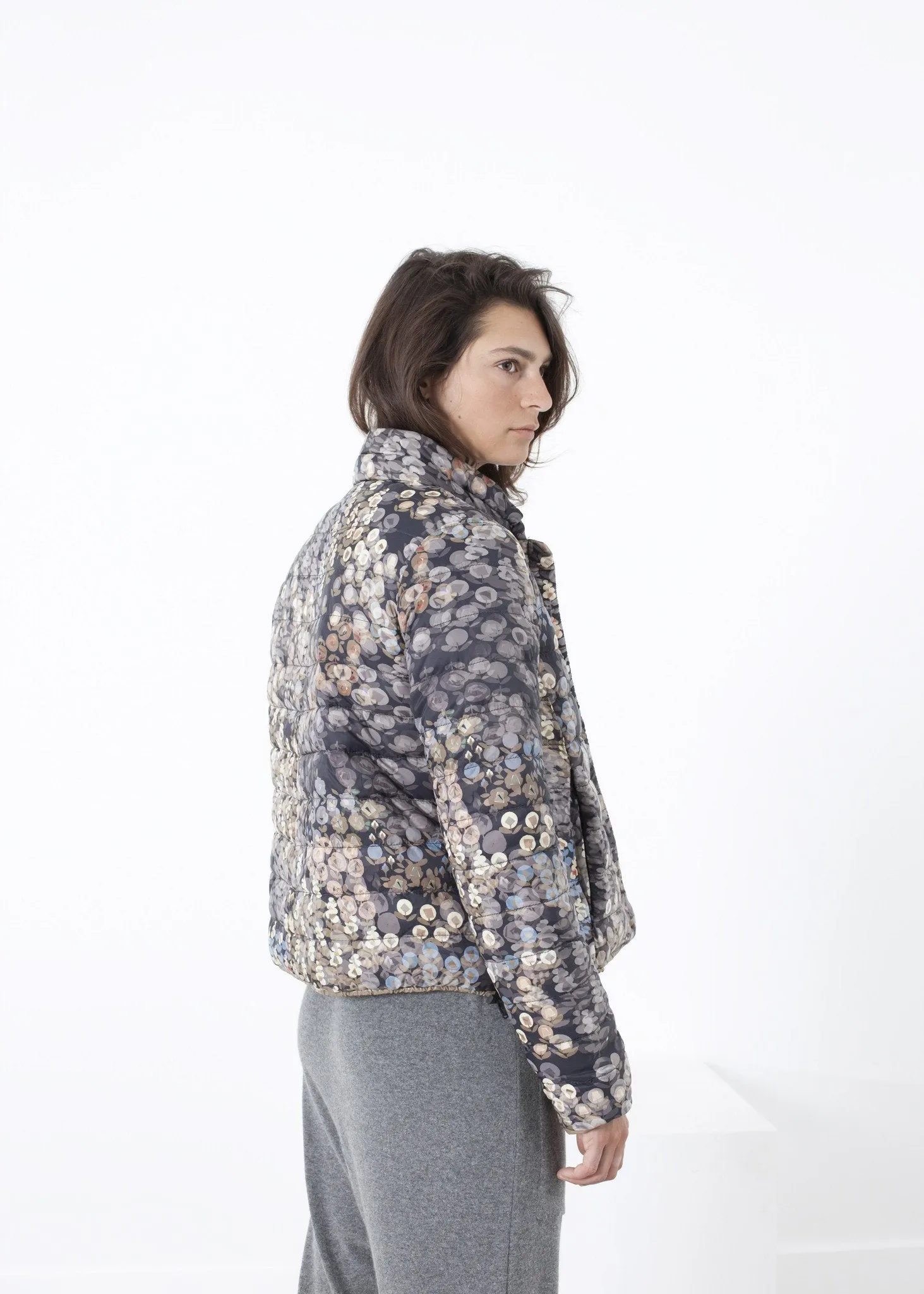 Deione Coat in Graphite Floral