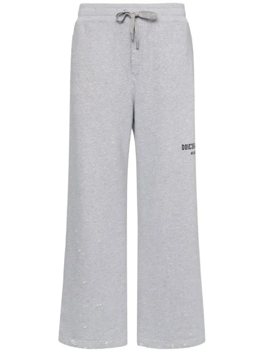 Dolce&amp;Gabbana   Distressed cotton jersey jogging pants 