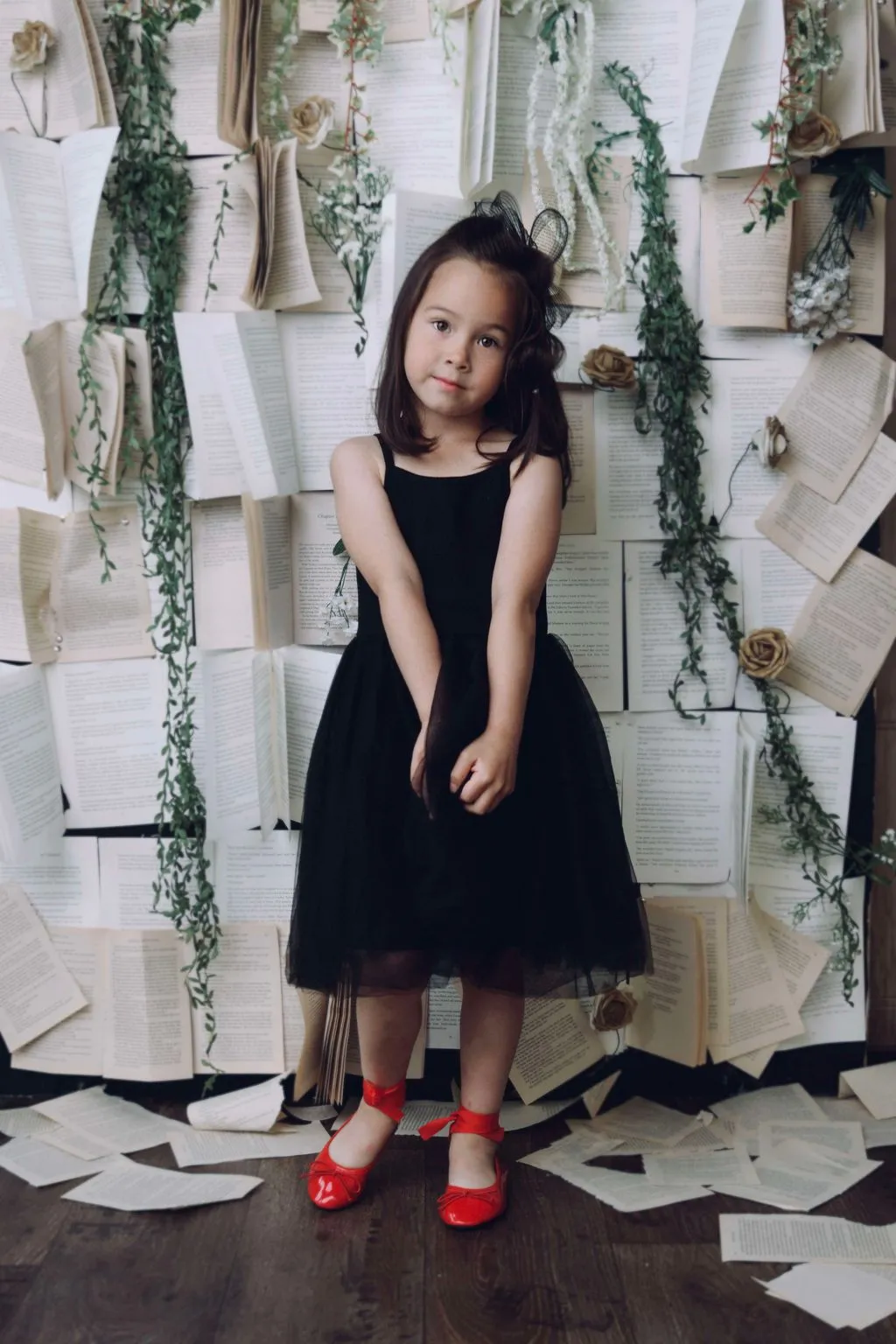 DOLLY by Le Petit Tom ® RIB COTTON TUTU DRESS black