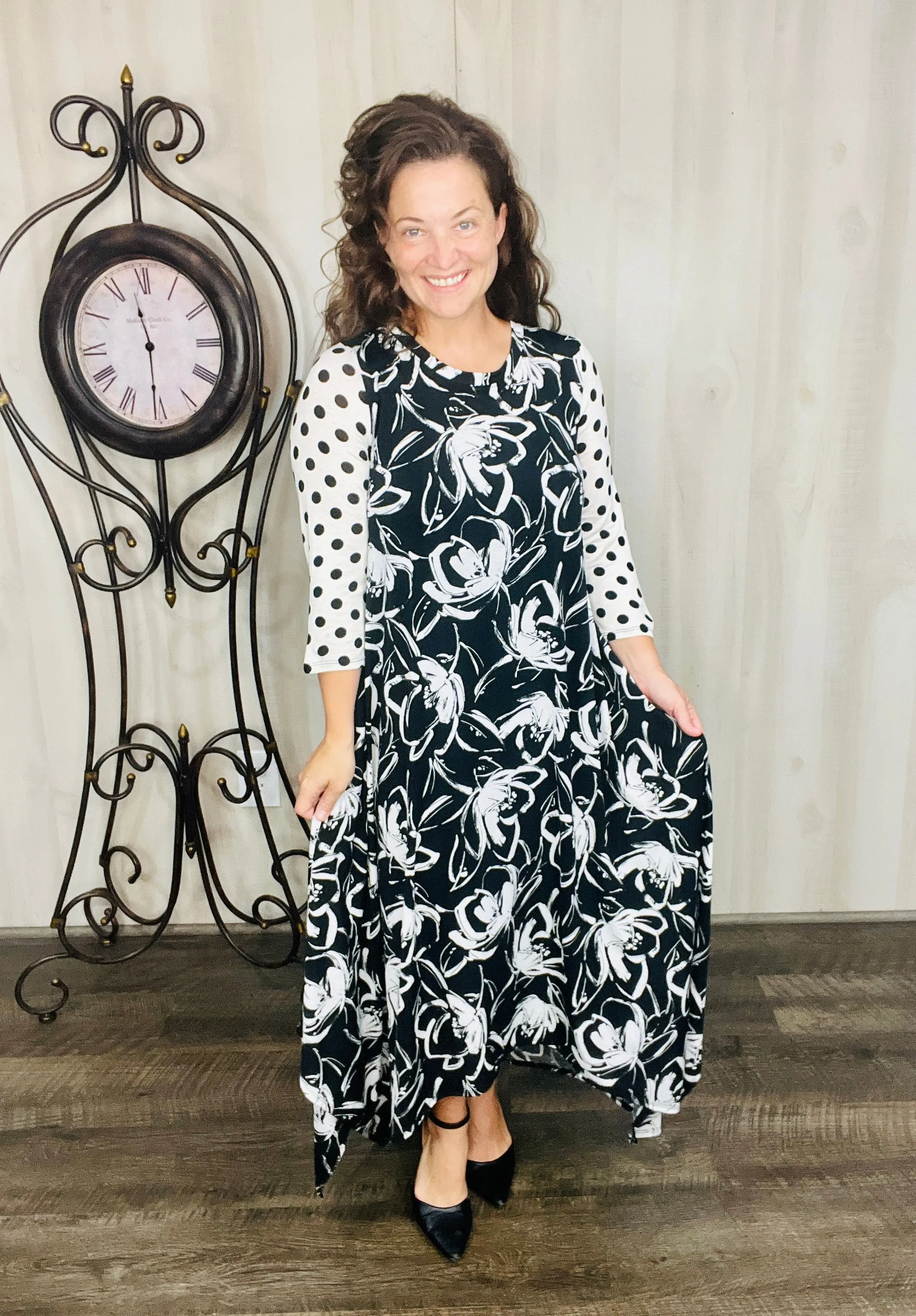 Floral & Polkadot Love Dress