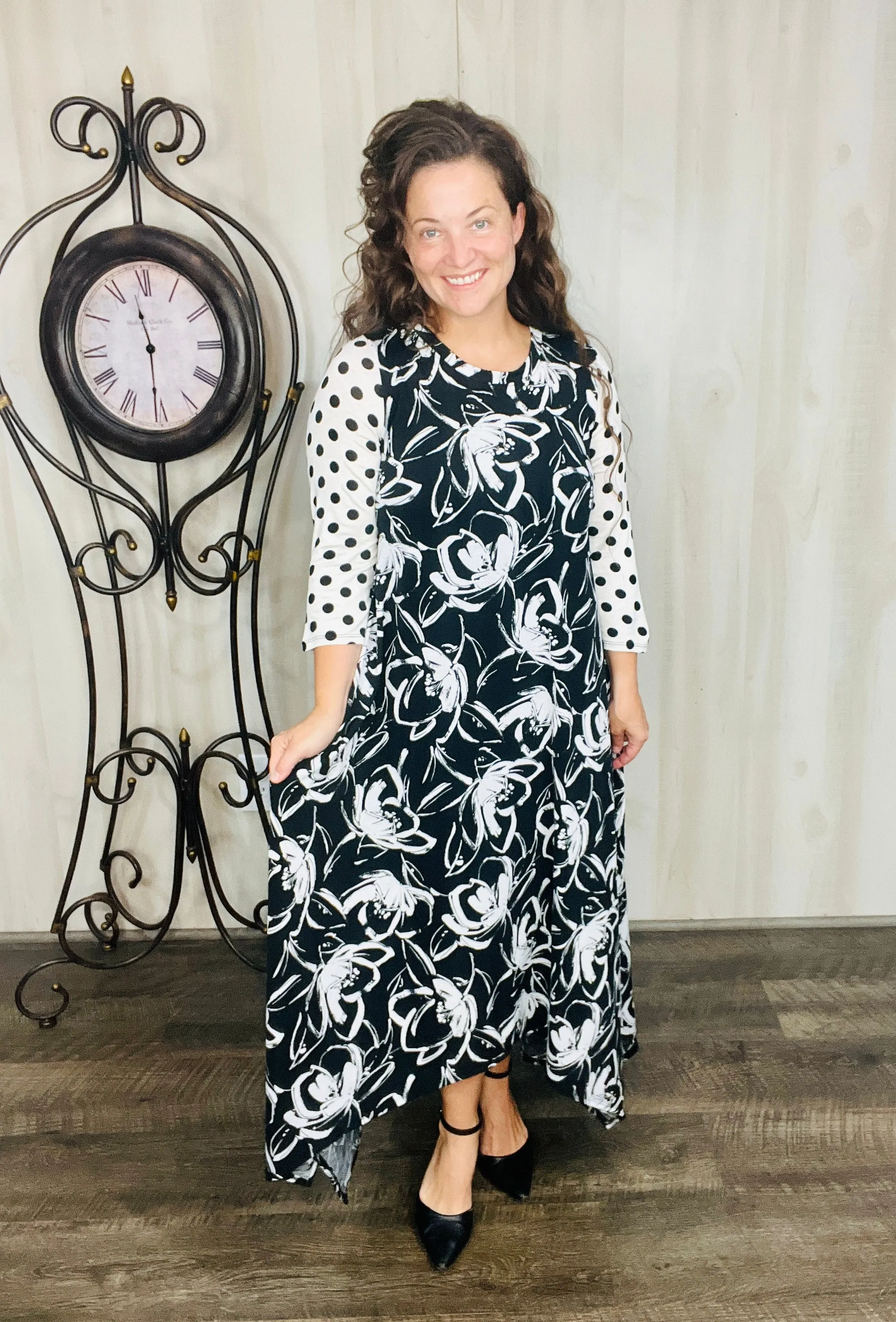 Floral & Polkadot Love Dress