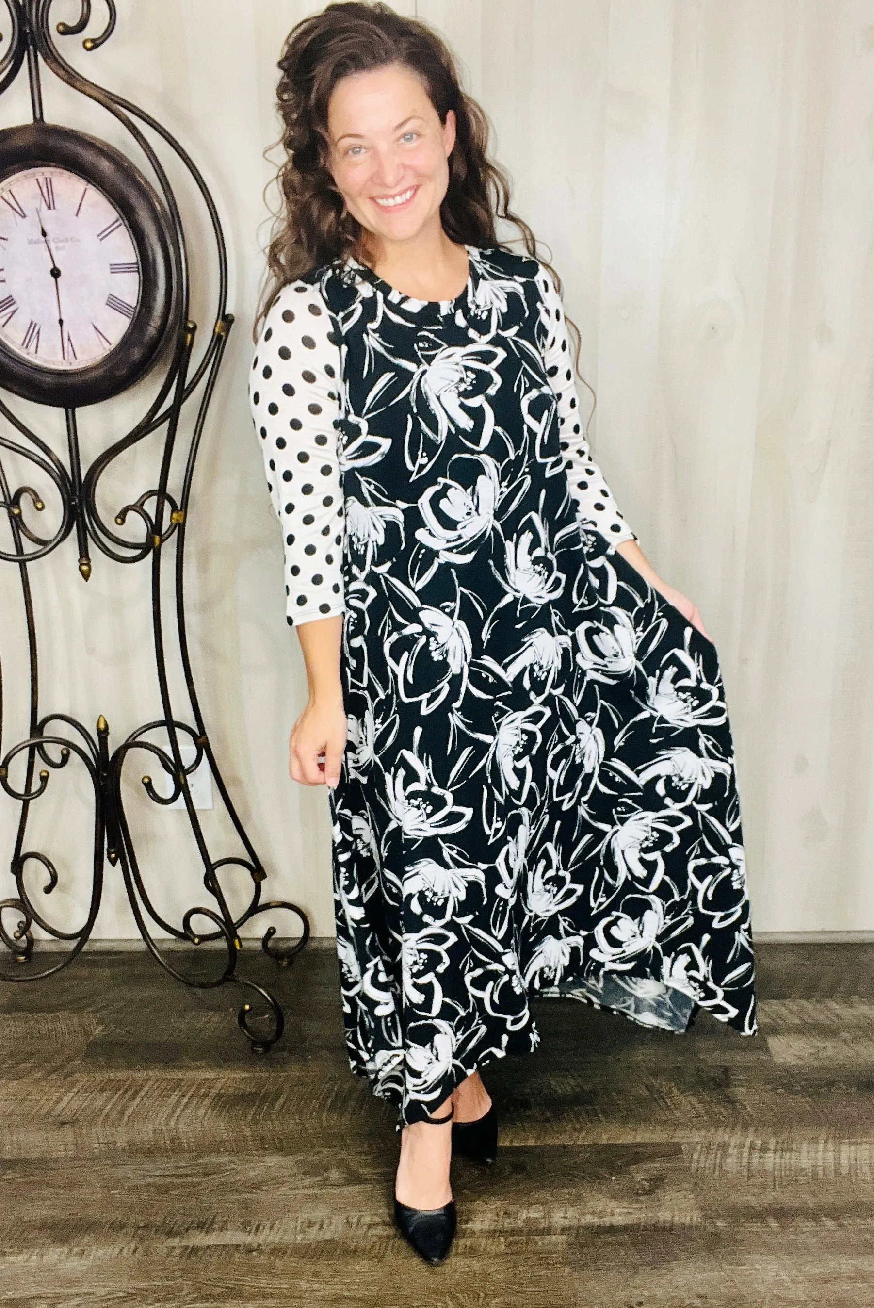 Floral & Polkadot Love Dress