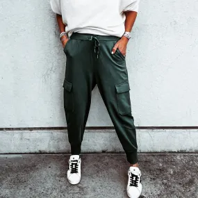 Forest green ULTIMATE cargo joggers *NEW*