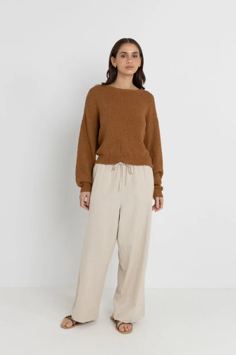 Hailey Boucle Knit Jumper Coffee