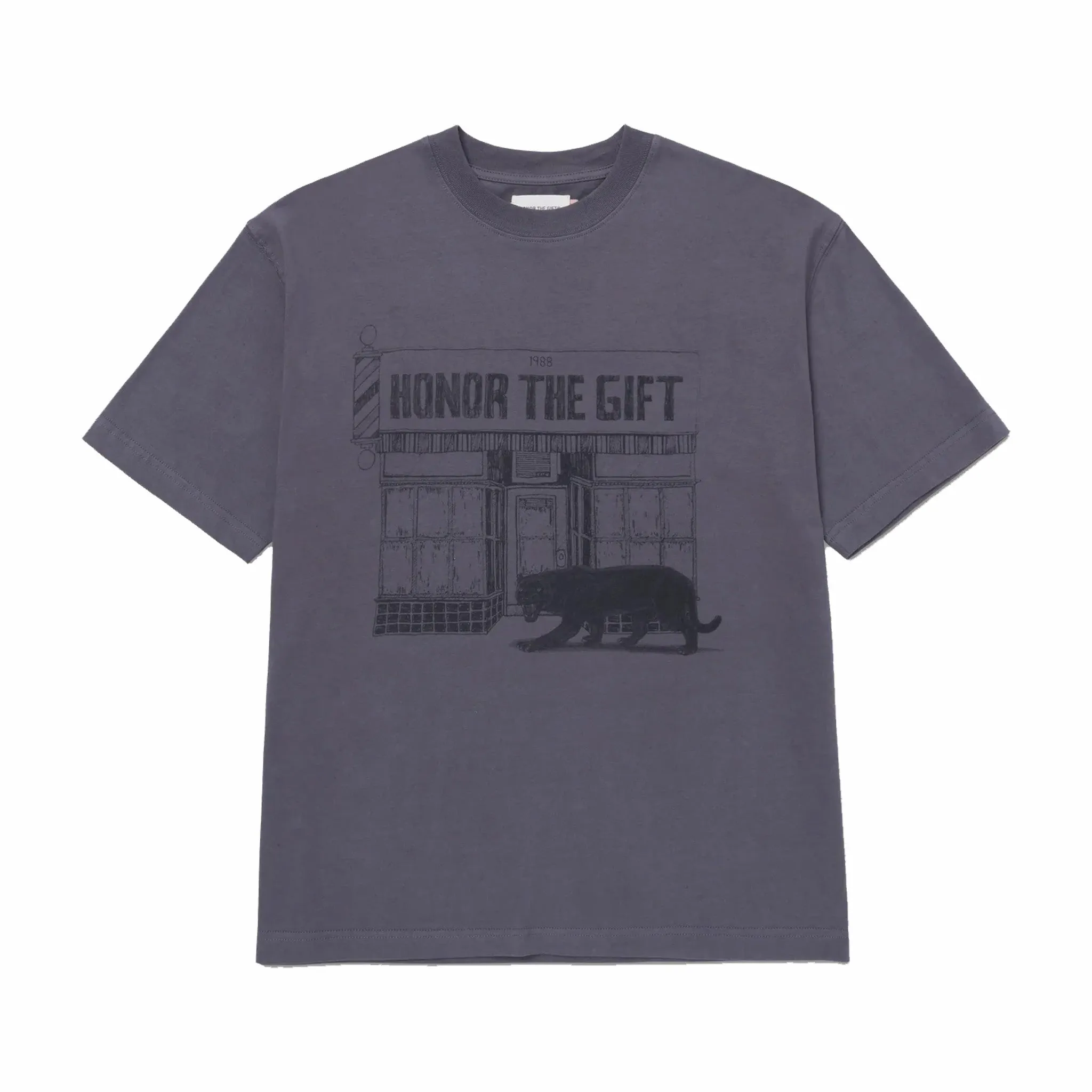 Honor The Gift Barber Shop T-Shirt (Grey)