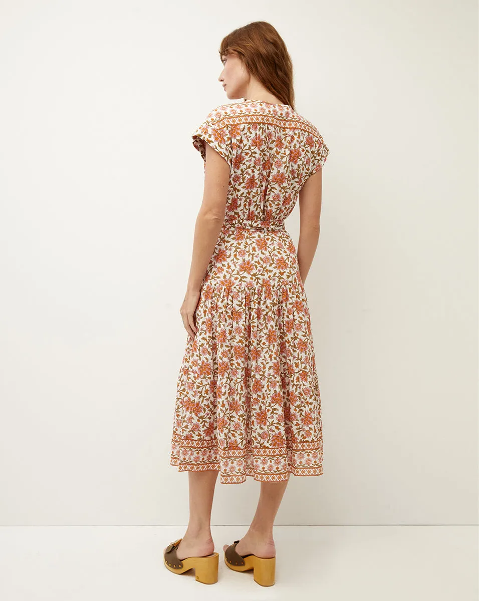 Lexington Floral Block-Print Dress