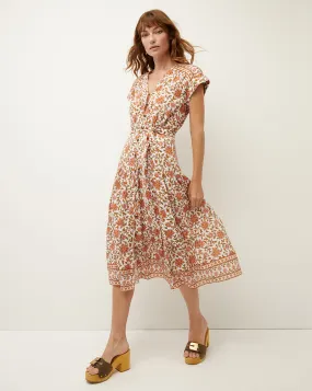 Lexington Floral Block-Print Dress