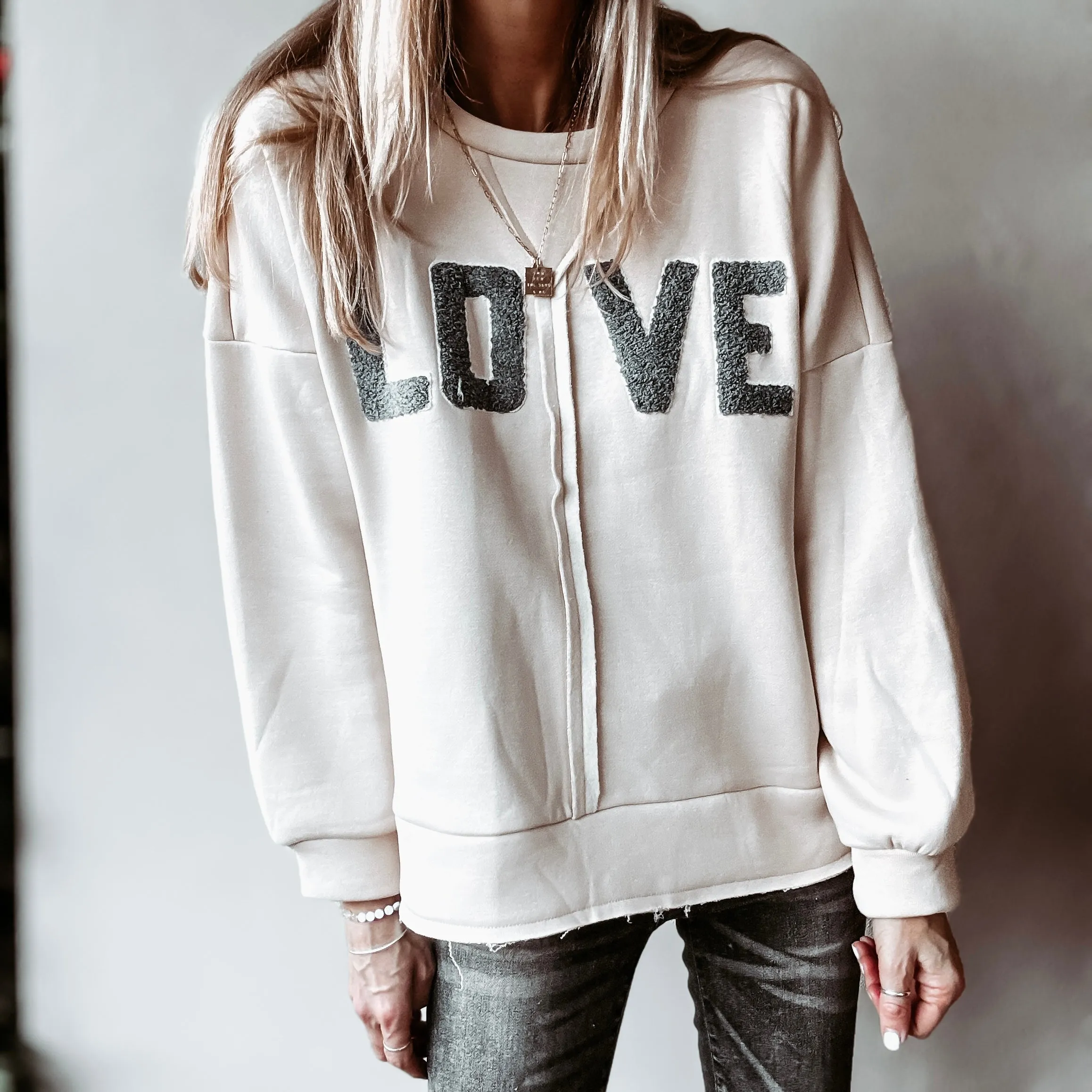 LOVE vintage white sweatshirt *NEW*