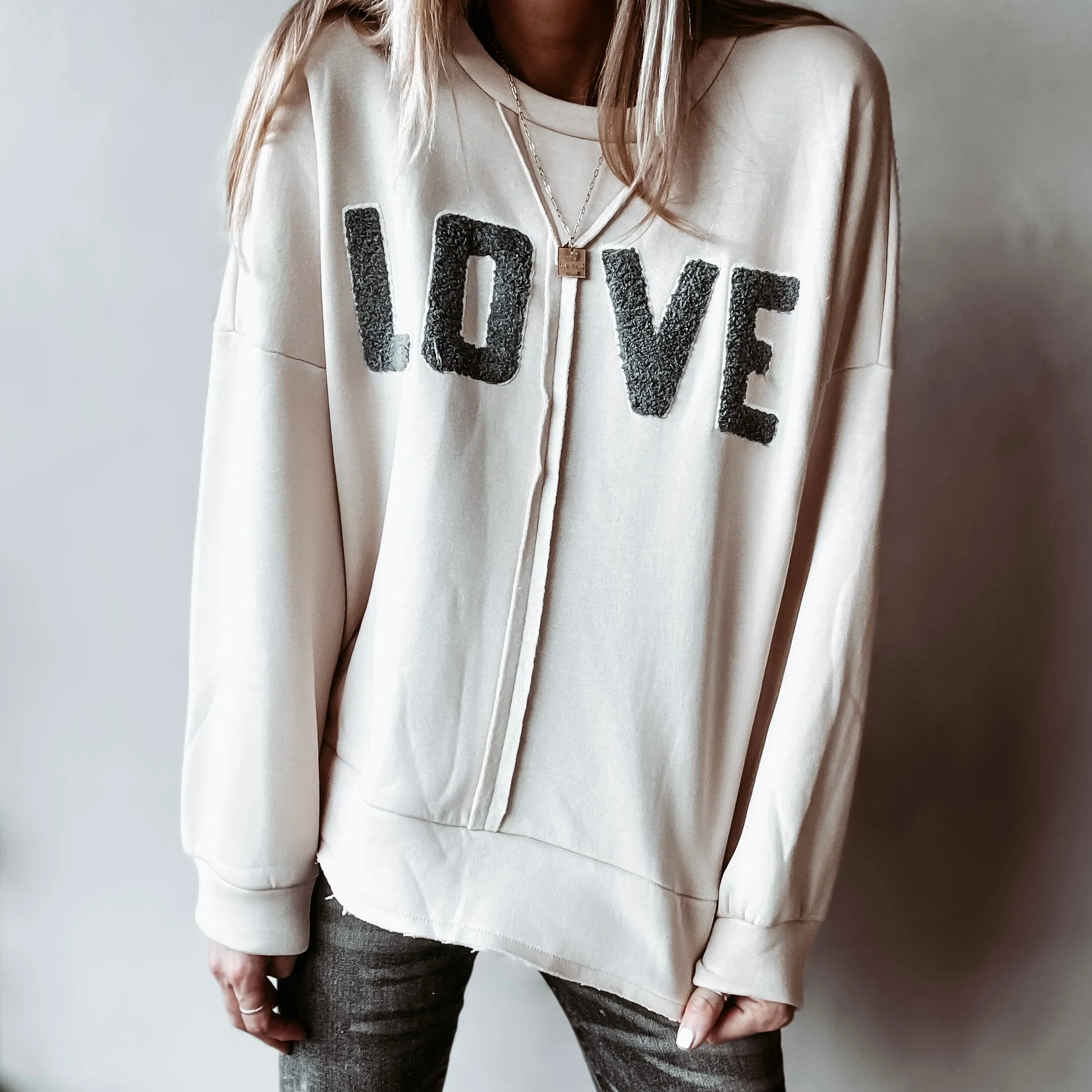 LOVE vintage white sweatshirt *NEW*