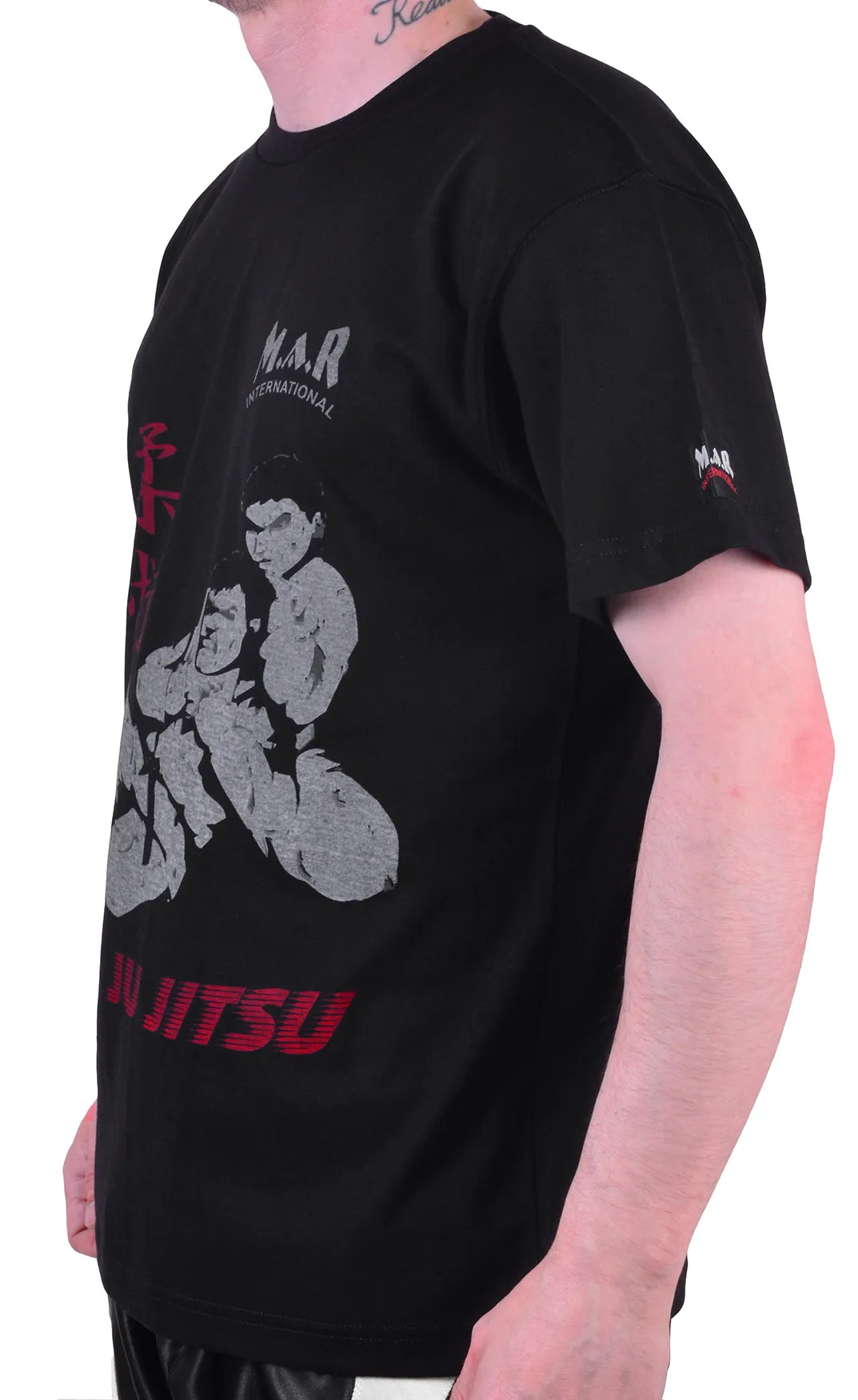 MAR-084E | Black Round-Neck Jujitsu T-Shirt