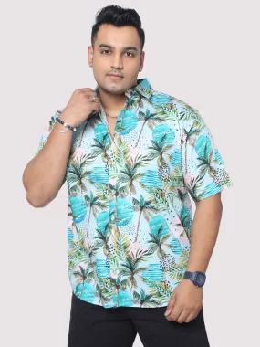 Men Plus Size Coco Fashion Digital Printed Half Shirt