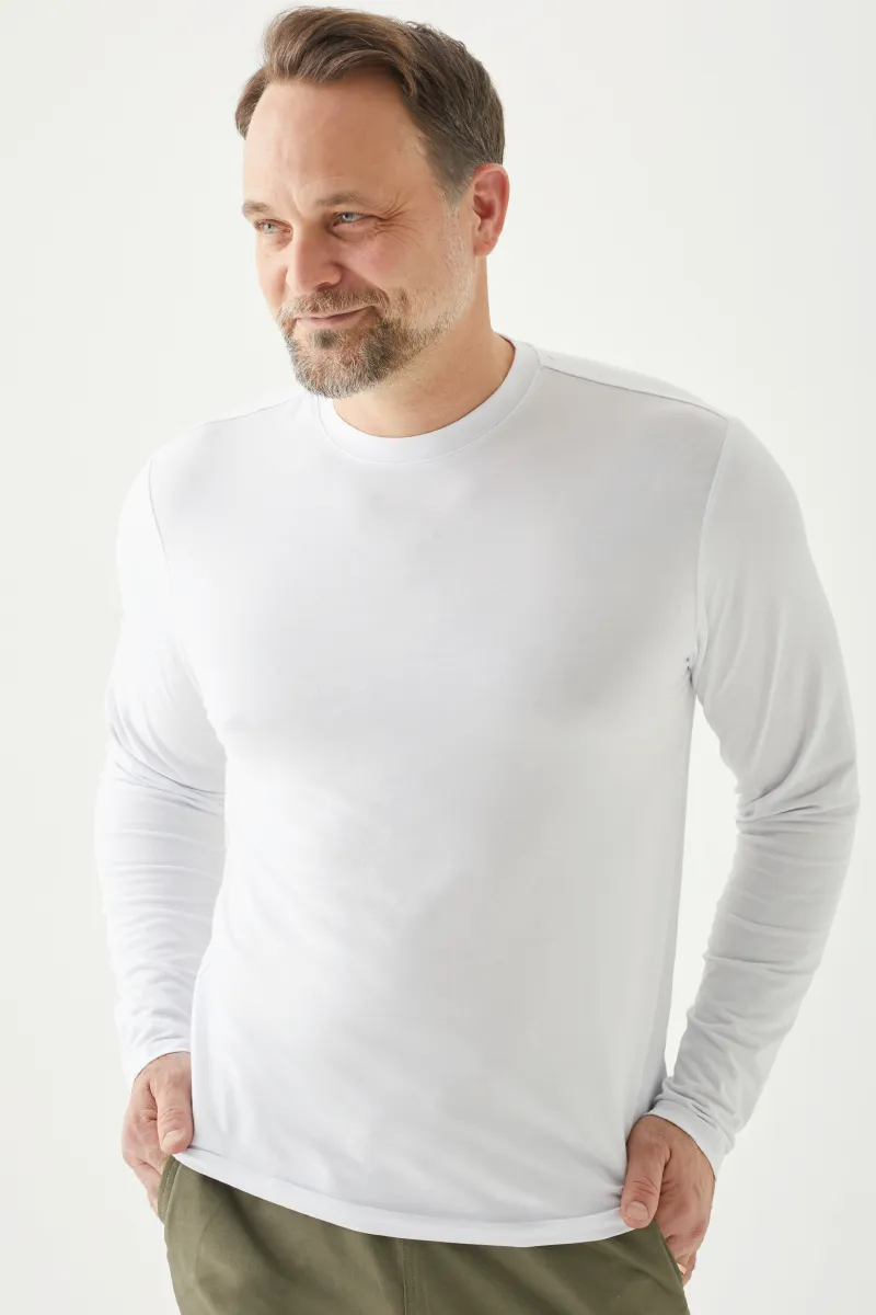 Men's Bamboo Cotton Long-Sleeve Crew Tee-All Sales Final