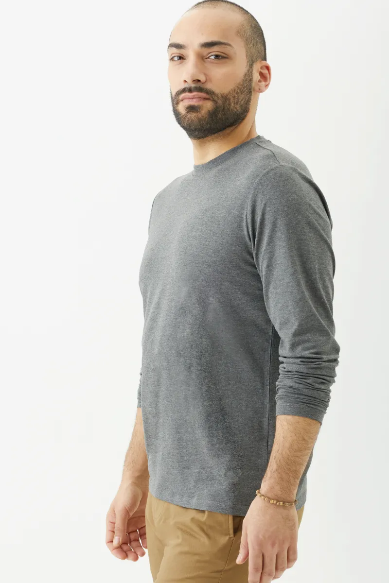 Men's Bamboo Cotton Long-Sleeve Crew Tee-All Sales Final