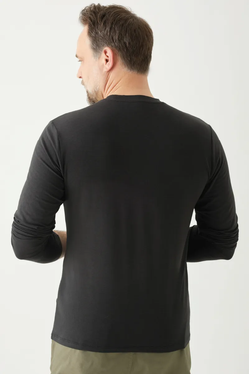 Men's Bamboo Cotton Long-Sleeve Crew Tee-All Sales Final