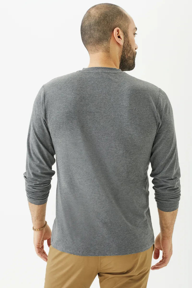 Men's Bamboo Cotton Long-Sleeve Crew Tee-All Sales Final