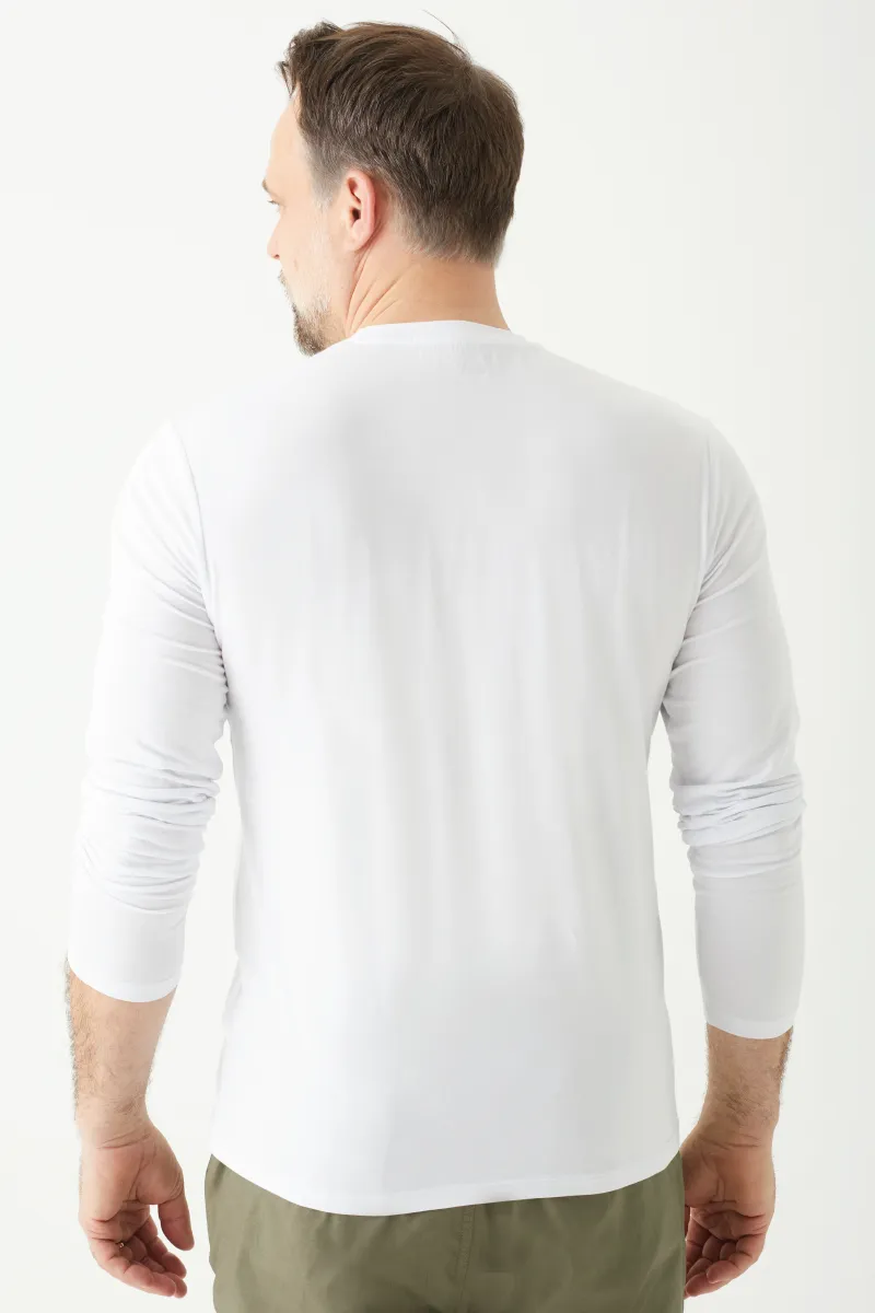 Men's Bamboo Cotton Long-Sleeve Crew Tee-All Sales Final