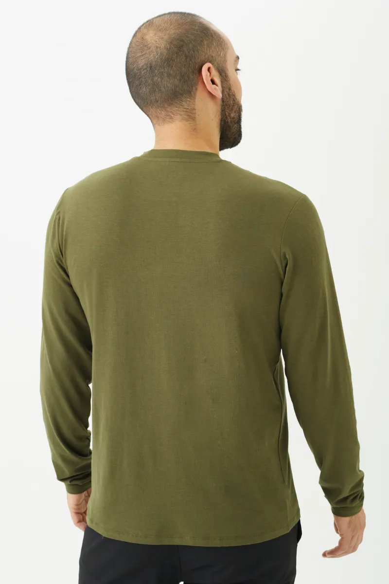 Men's Bamboo Cotton Long-Sleeve Crew Tee-All Sales Final