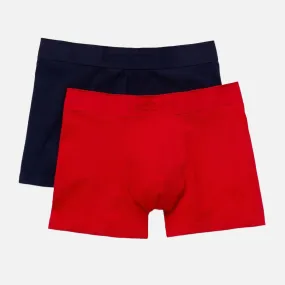 Men's Lacoste Boxer Shorts x 2 Pack Blue Red