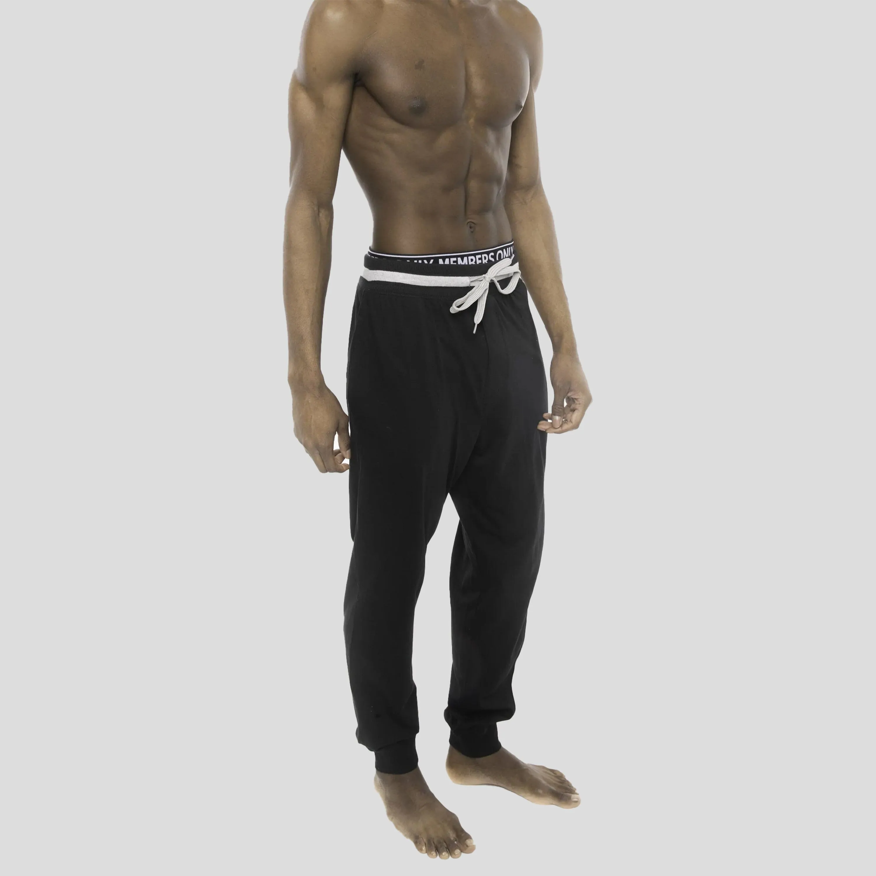 Men's Logo Leg Jersey Sleep Jogger - Black - FINAL SALE