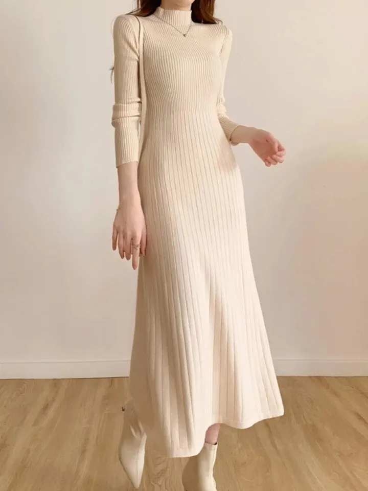 Misty Premium Woolen Knitted Midi Dress