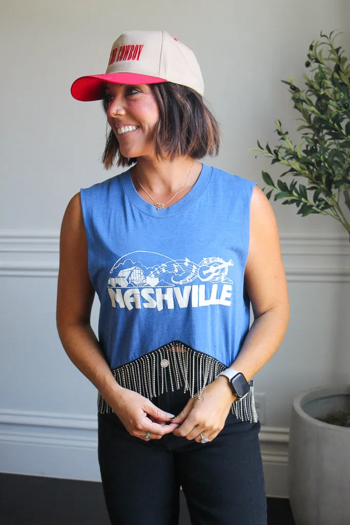 Nashville Rhinestone Fringe Tank