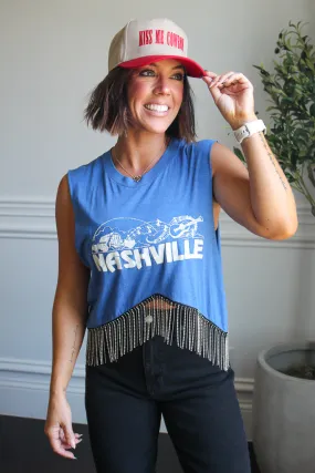 Nashville Rhinestone Fringe Tank