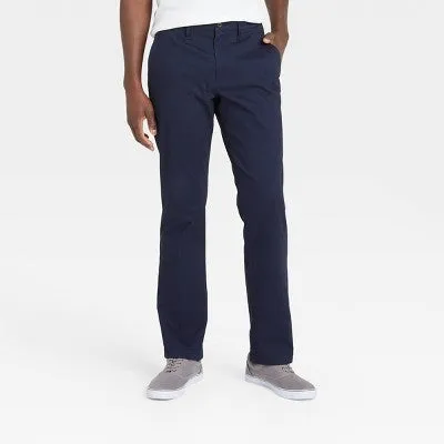 New - Men's Every Wear Straight Fit Chino Pants - Goodfellow & Co Blue 40x30