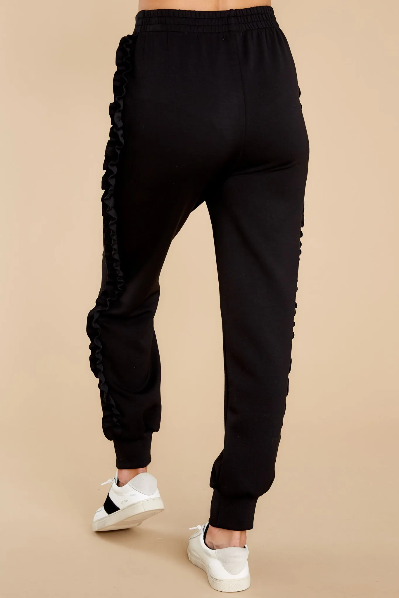 Off The Clock Black Joggers