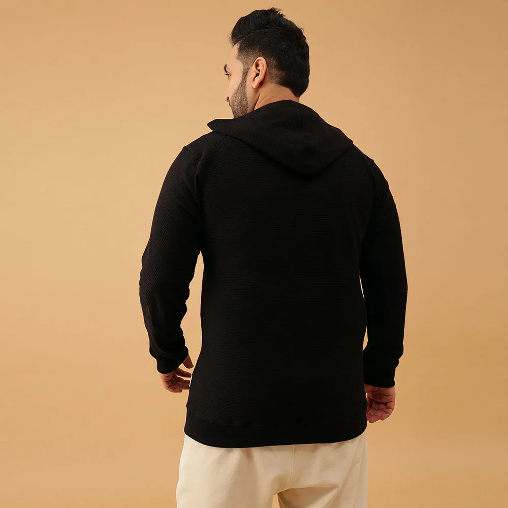 Premium Knitted Textured Hoodie