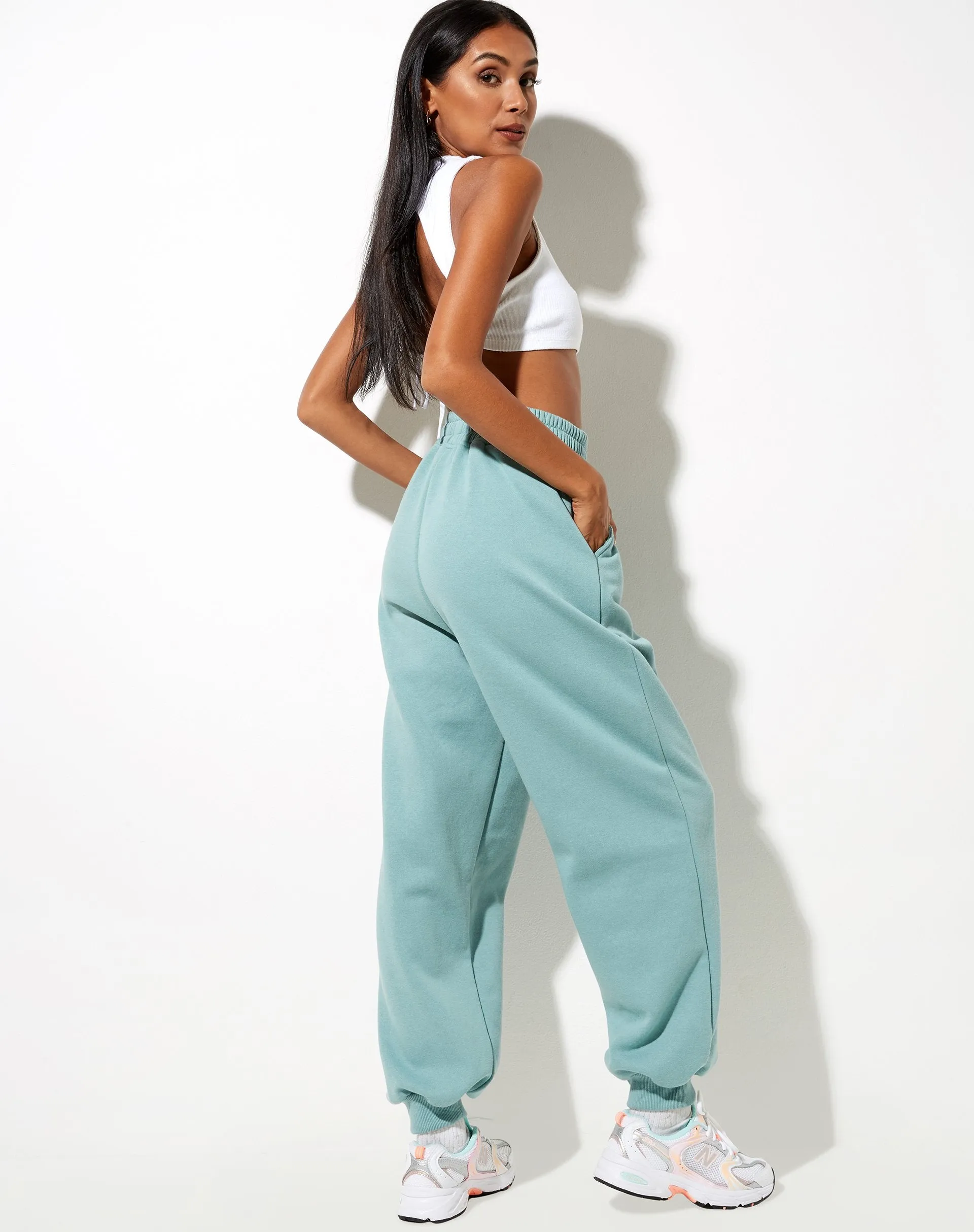 Roider Jogger in Seafoam 'Angel' Embro