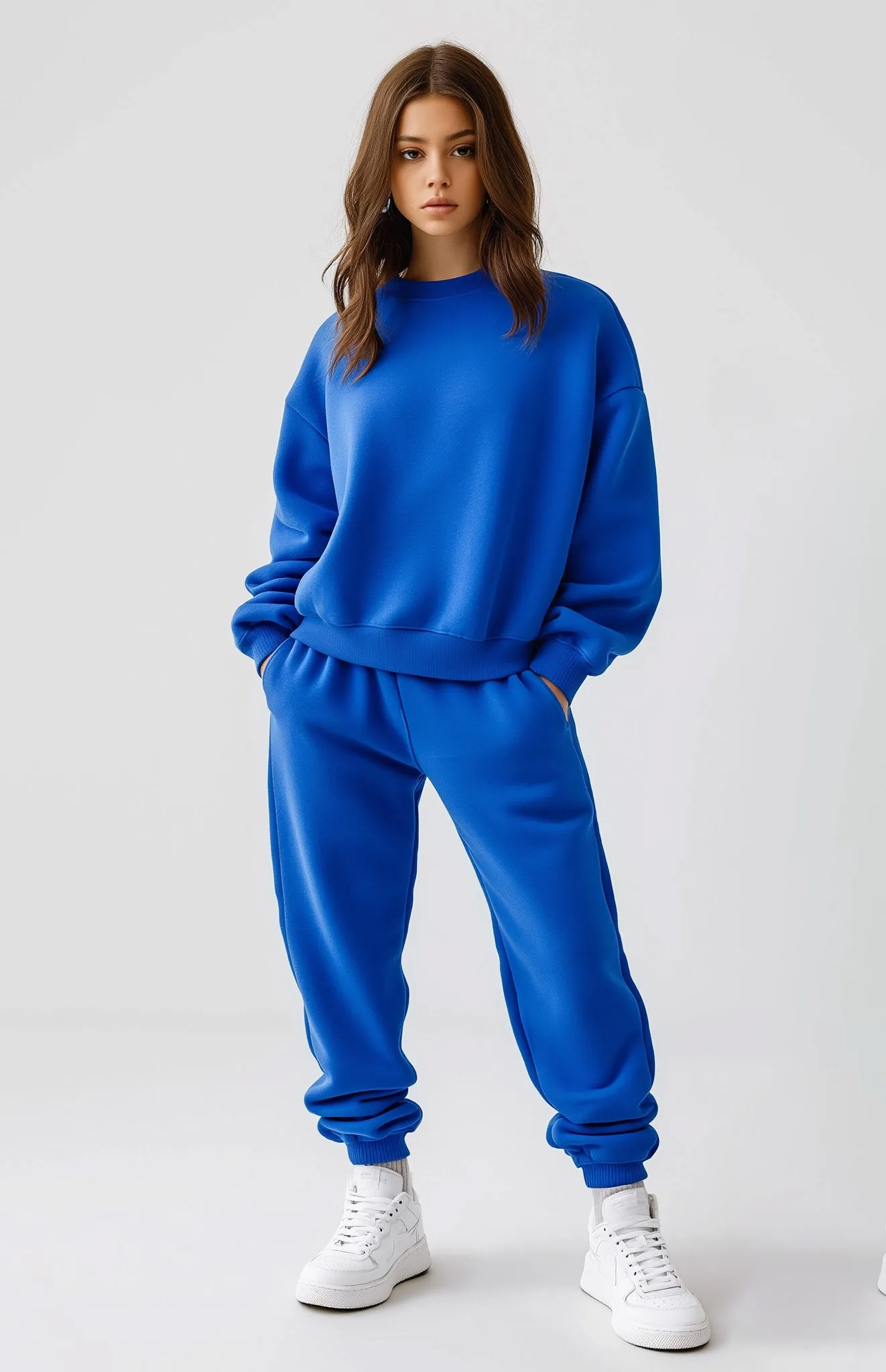 Royal Blue Sweatshirt & Tapered Joggers