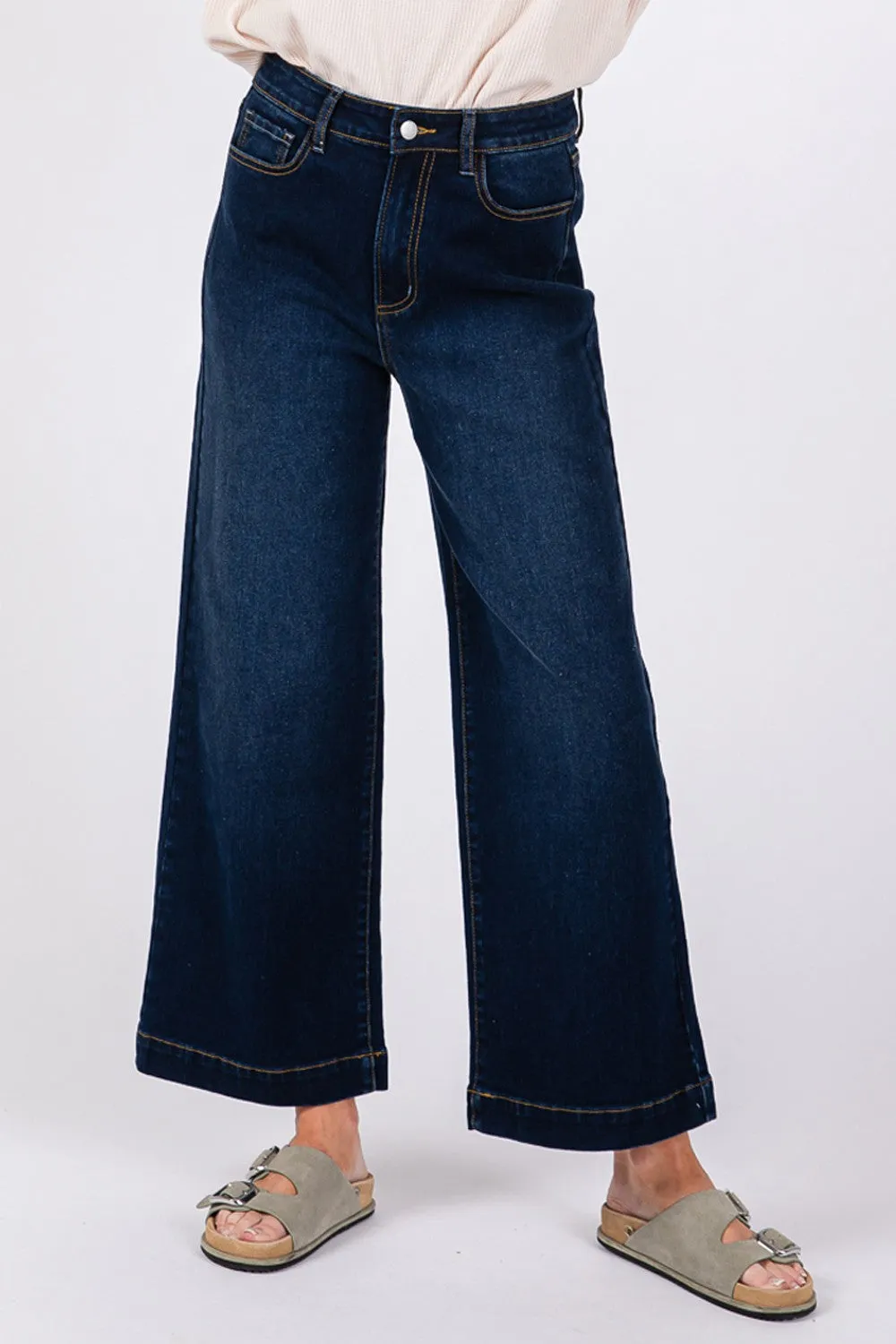 SAGE   FIG High Waist Wide Leg Jeans