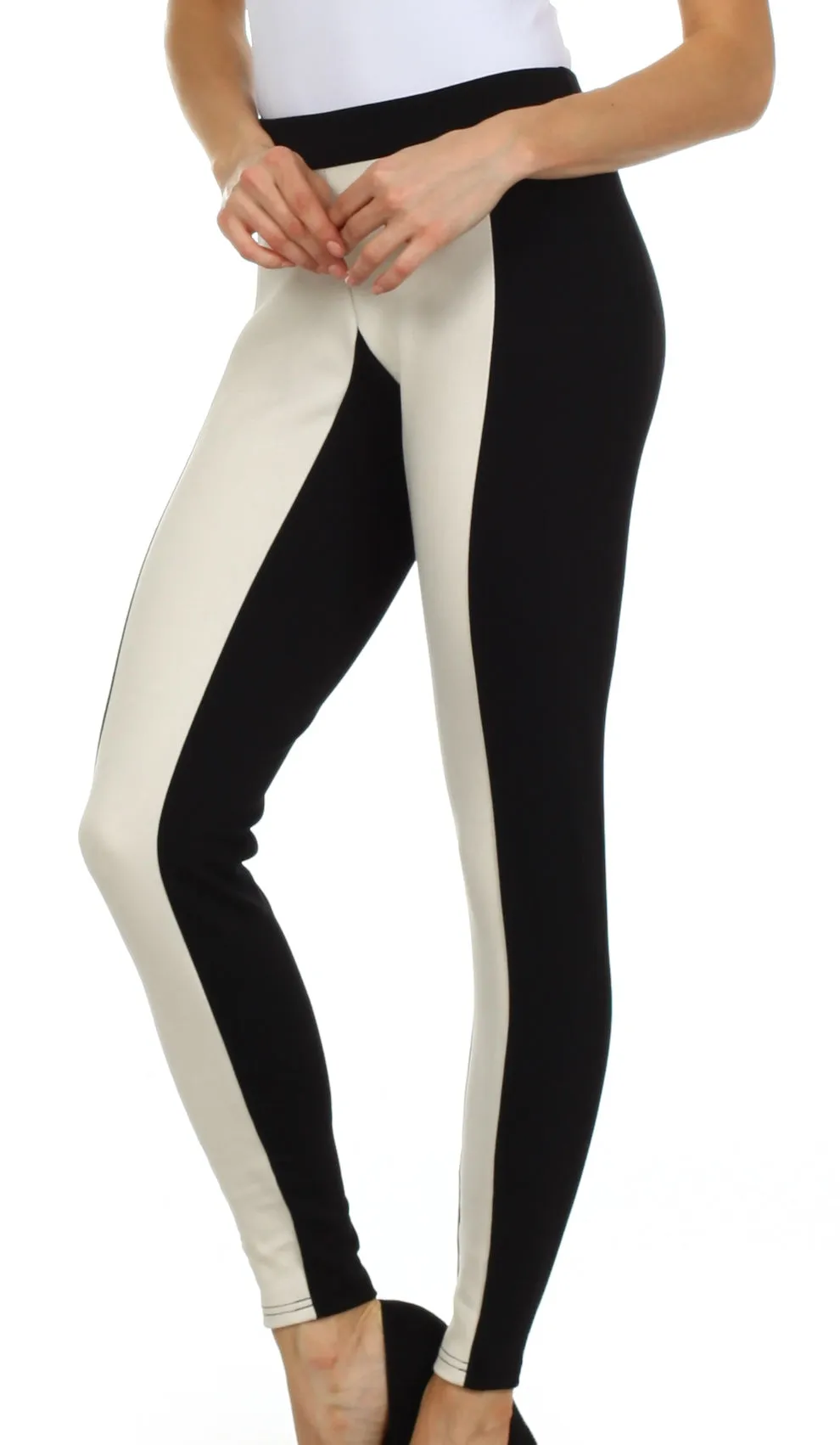 Sakkas Contrast Stripe Fashion Leggings