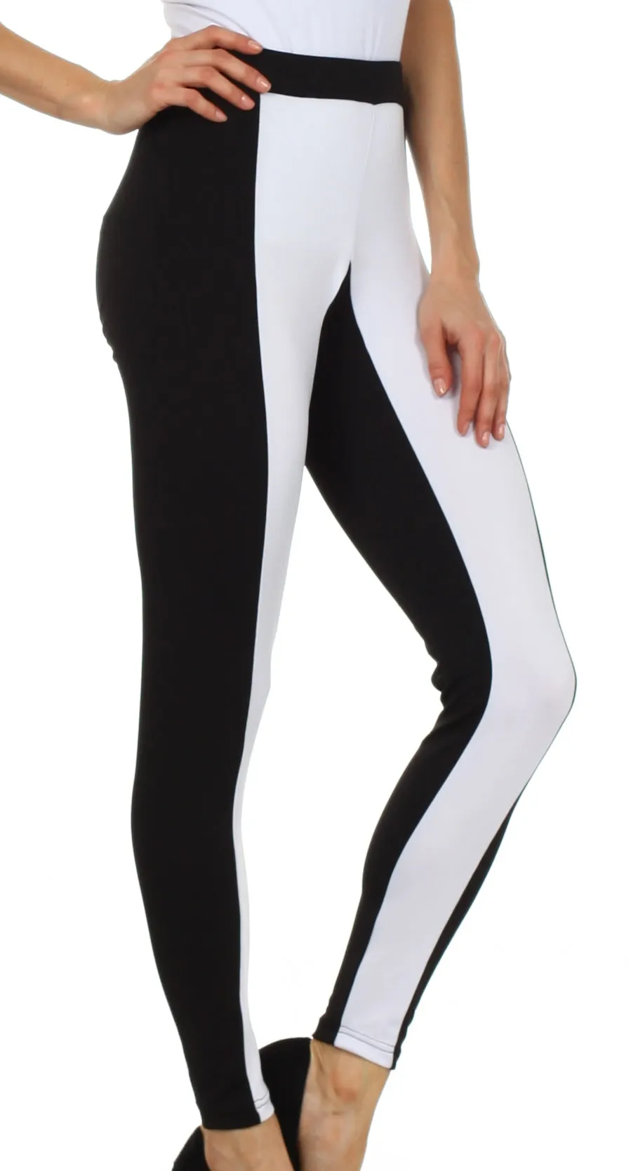 Sakkas Contrast Stripe Fashion Leggings