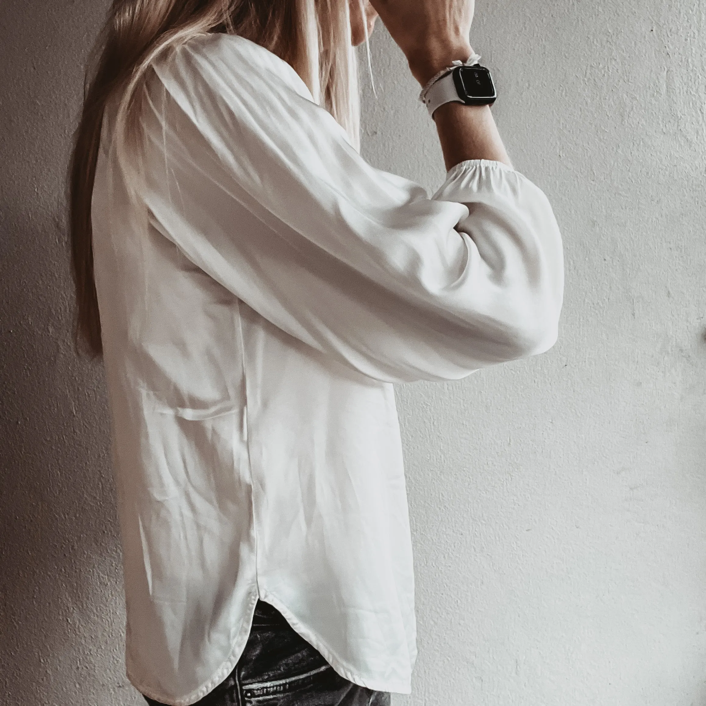 Sardinia Vintage white V neck Satin Blouse