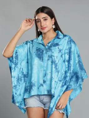 SkyBlue Rayon TieDyeTop- Tranquil