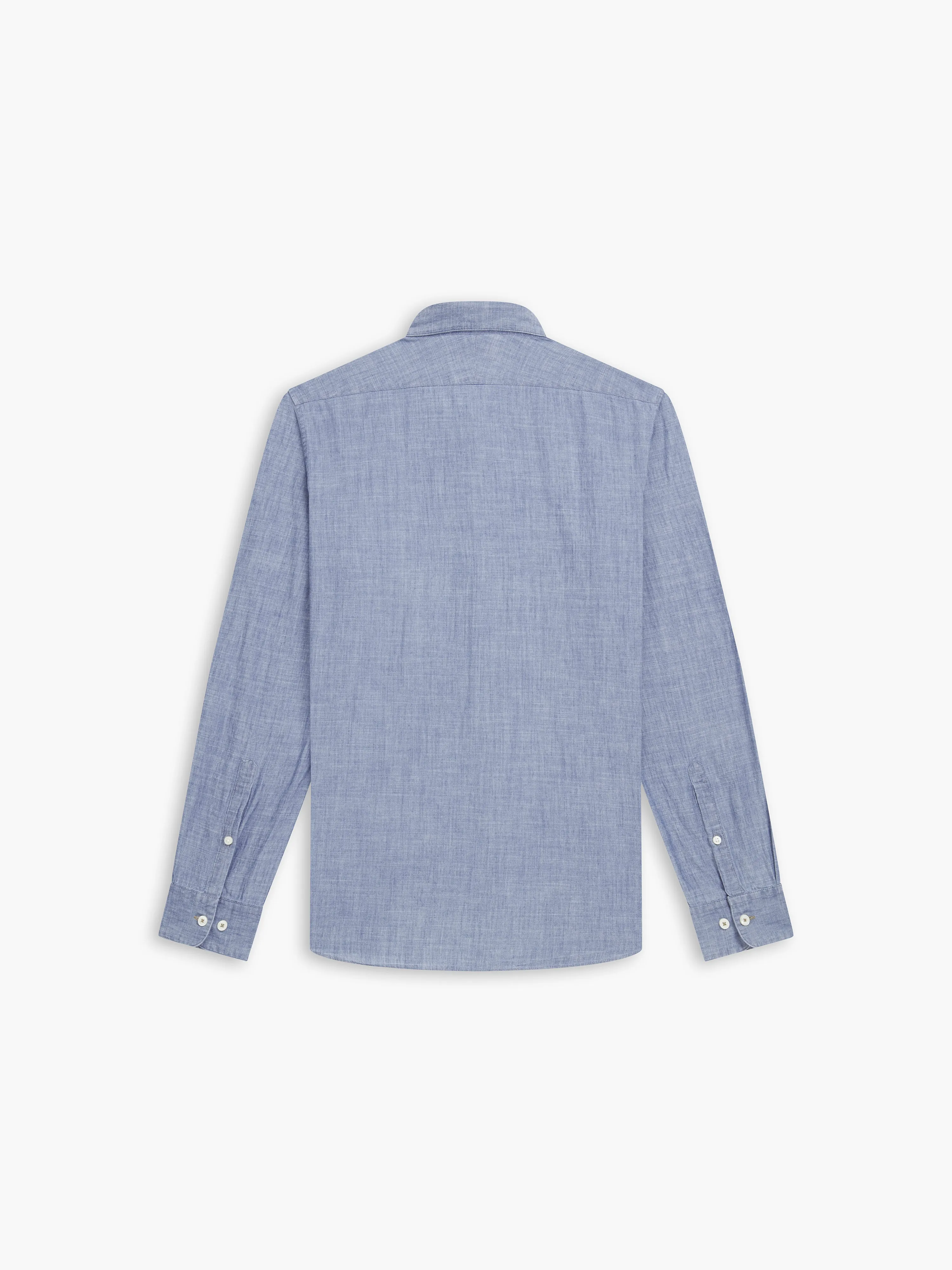 Slim Fit Chambray Cutaway Collar Shirt