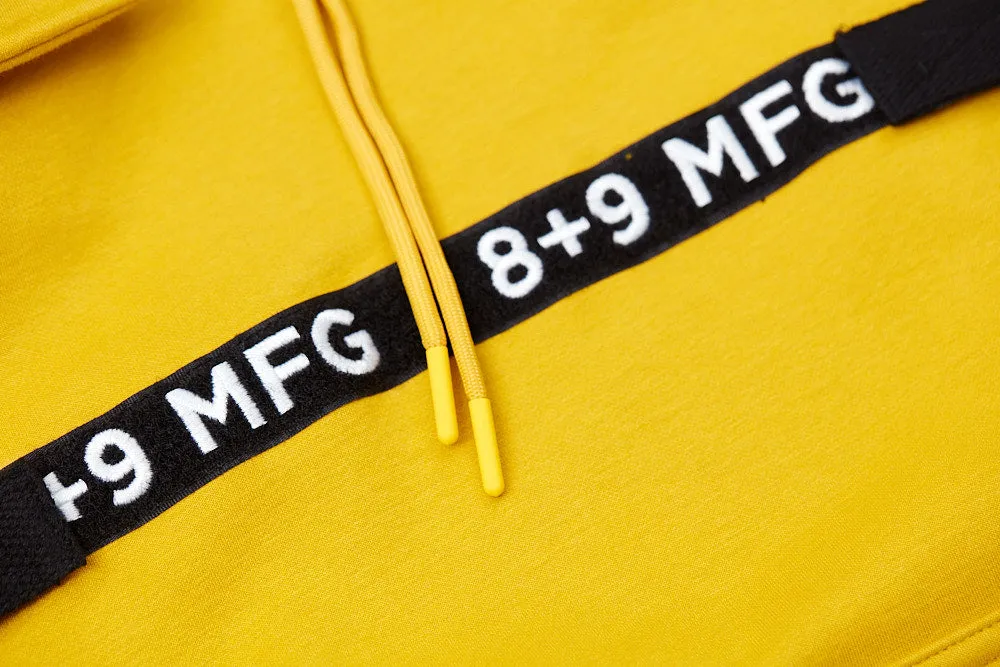 Strapped Up Skinny Fleece Hoodie Mustard