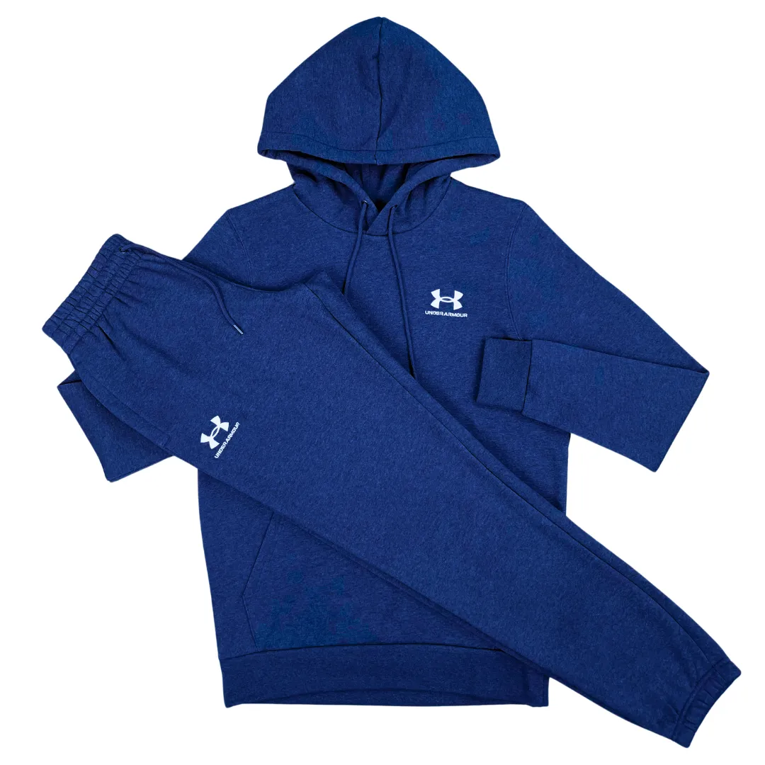 Under Armour Essential Fleece Tracksuit - Navy Blue